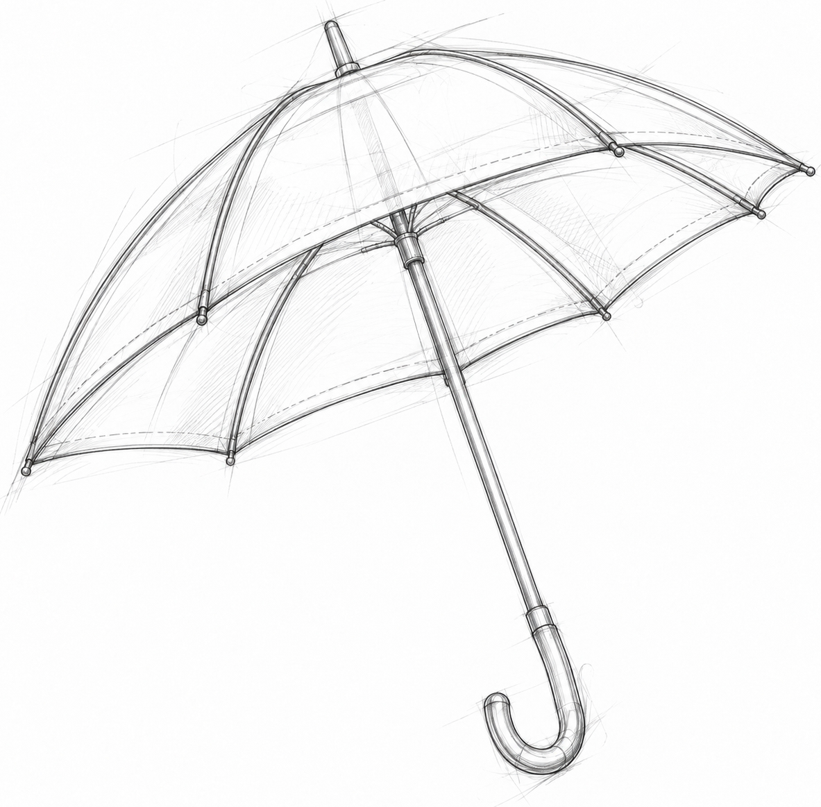 Umbrella line drawing